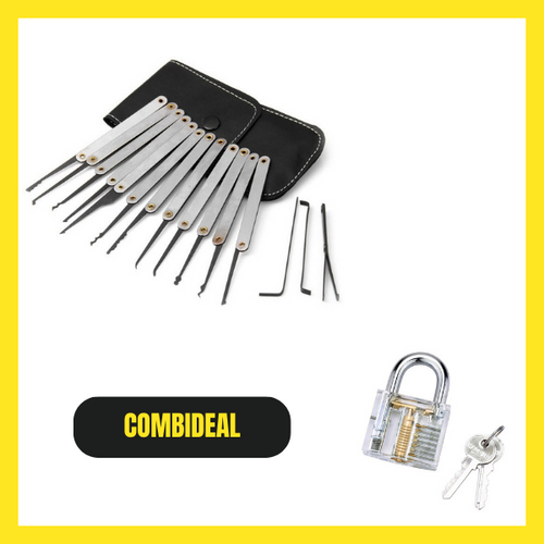 ¡Juego de ganzúas Goso de 15 piezas con candado de práctica gratis!