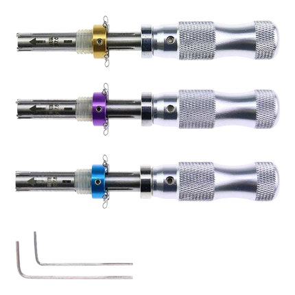 HUK ganzúa tubular de 7 pines (set de 3 unidades: 7,0 mm, 7,5 mm, 7,8 mm)