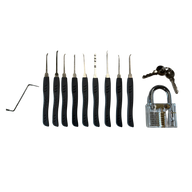 Goso – Juego de 10 ganzúas con cerradura de entrenamiento transparente