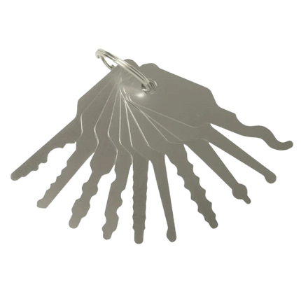 Set de 10 Llaves Jiggler para Coche – Ganzúas para Cerraduras de Gorjas y de Vehículos