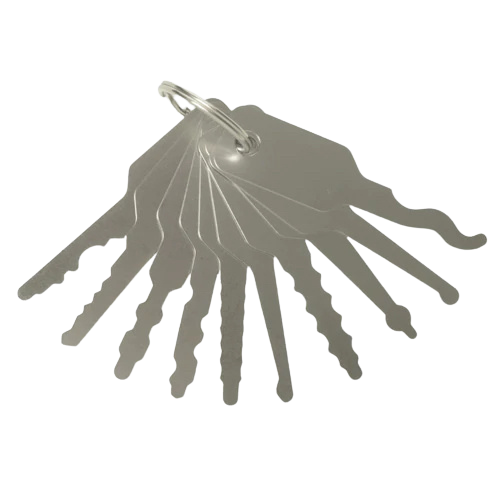 Set de 10 Llaves Jiggler para Coche – Ganzúas para Cerraduras de Gorjas y de Vehículos