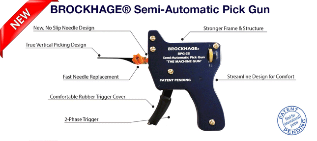 Brockhage BPG-25 pistola de ganzúas semiautomática