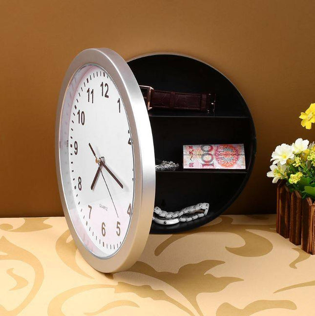 Caja fuerte secreta en reloj de pared