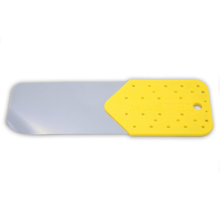 Tarjeta para el resbalón con mango amarillo