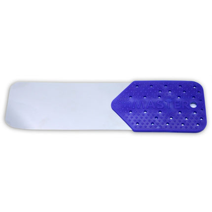 Tarjeta para el resbalón con mango azul